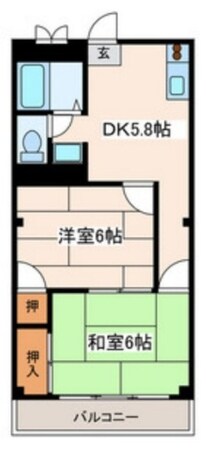 サンノウヤサクビルの物件間取画像